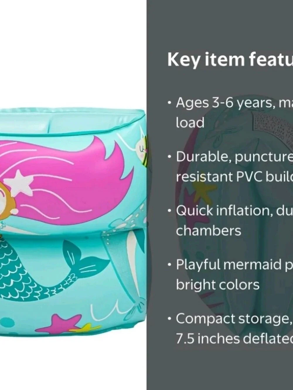 Kids Inflatable Armbands - Teal & Purple. T24